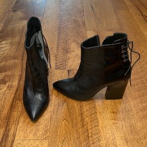 The Shoe Box Woman’s Black Heeled Booties Size 39